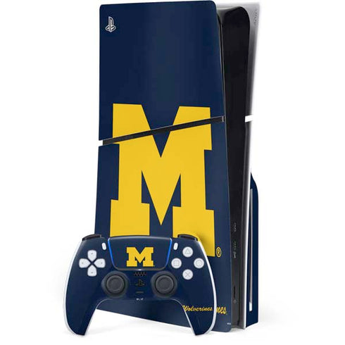 University of Michigan M Logo Bold PlayStation PS5 Skins