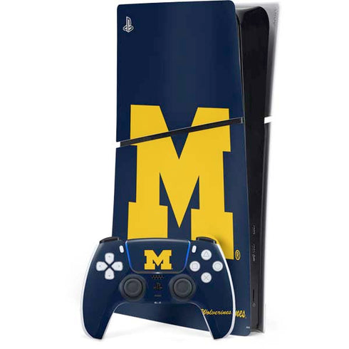 University of Michigan M Logo Bold PlayStation PS5 Skins