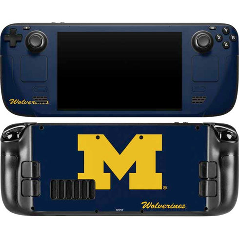 University of Michigan M Logo Bold Steam Deck Handheld Gaming Computer OLED Skin