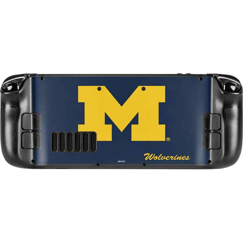 University of Michigan M Logo Bold Steam Deck Handheld Gaming Computer Skin