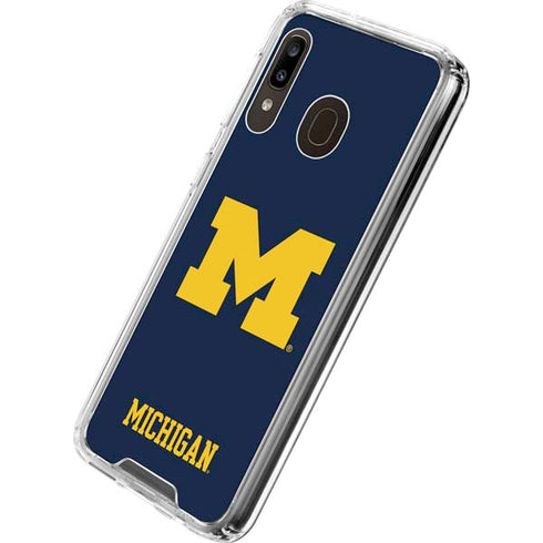 University of Michigan M Logo Galaxy A30 Clear Case