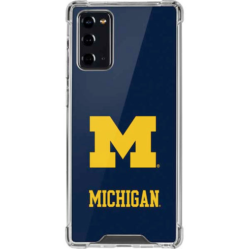 University of Michigan M Logo Galaxy Note20 5G Clear Case