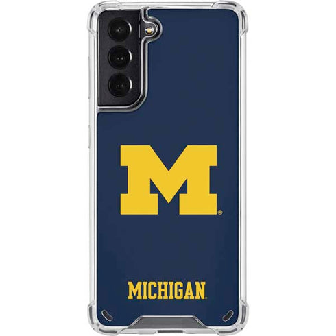University of Michigan M Logo Galaxy S21 5G Clear Case