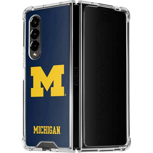 University of Michigan M Logo Galaxy Z Fold4 5G Clear Case