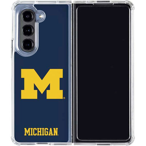 University of Michigan M Logo Galaxy Z Fold5 5G Clear Case
