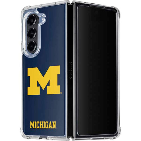 University of Michigan M Logo Galaxy Z Fold5 5G Clear Case