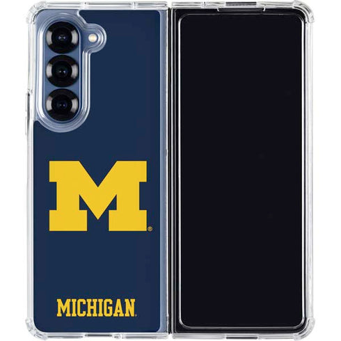 University of Michigan M Logo Galaxy Z Fold6 Clear Case