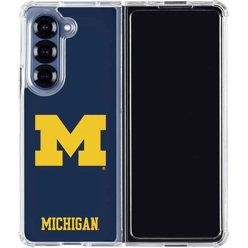 University of Michigan M Logo Galaxy Z Fold7 Clear Case