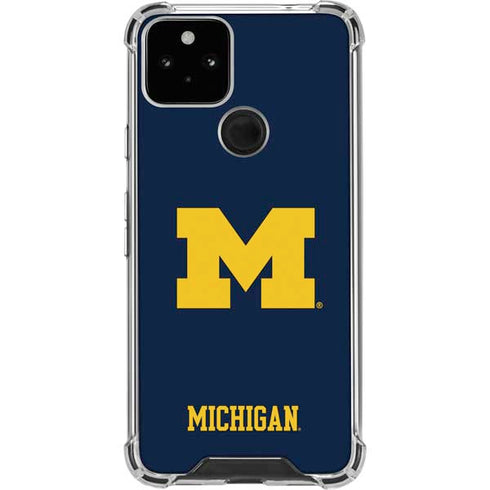University of Michigan M Logo Google Pixel 5 Clear Case