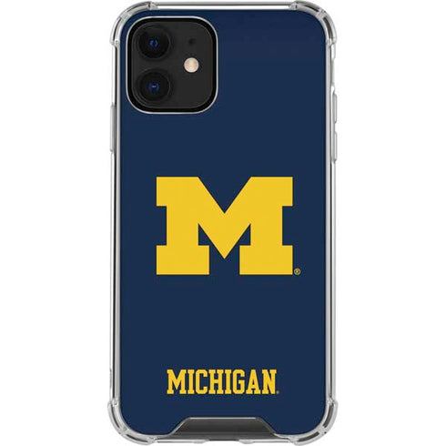 University of Michigan M Logo iPhone 12 Clear Case