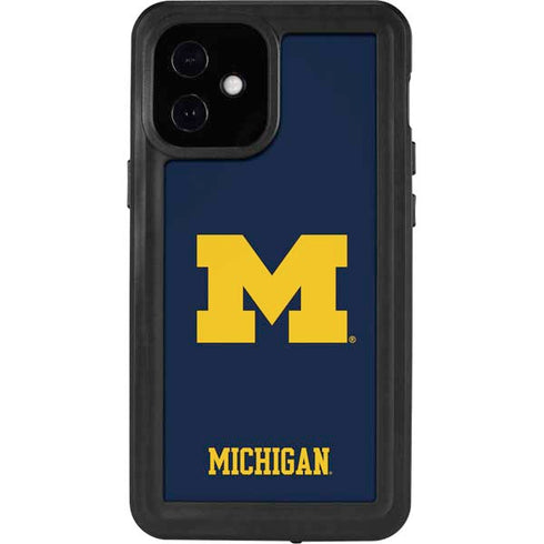 University of Michigan M Logo iPhone 12 Mini Waterproof Case