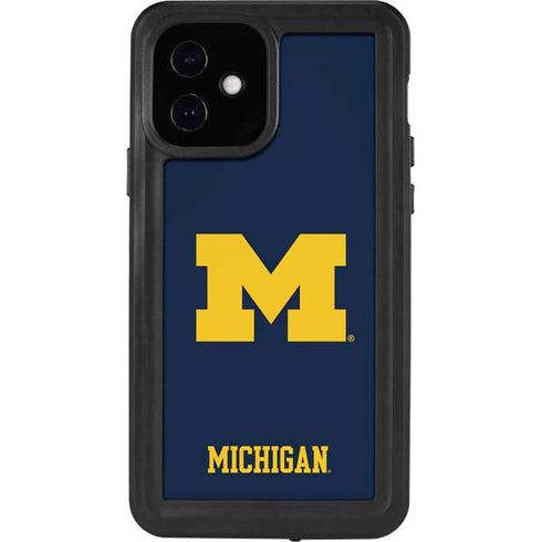 University of Michigan M Logo iPhone 12 Waterproof Case