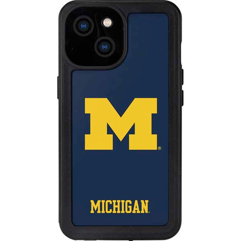 University of Michigan M Logo iPhone 13 Mini Waterproof Case