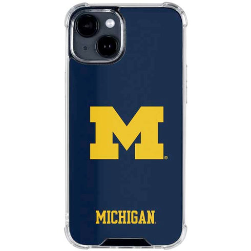 University of Michigan M Logo iPhone 14 Plus Clear Case