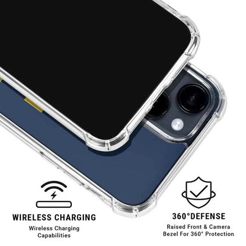 University of Michigan M Logo iPhone 14 Plus Clear Case