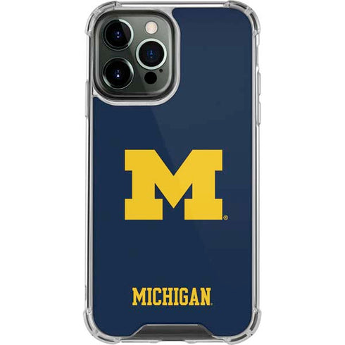 University of Michigan M Logo iPhone 14 Pro Max Clear Case