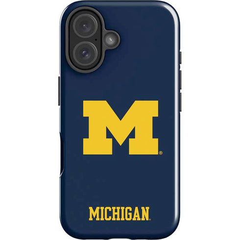 University of Michigan M Logo iPhone 16 Plus Impact Case
