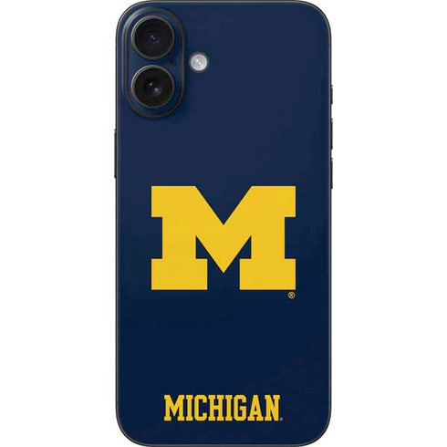 University of Michigan M Logo iPhone 16 Plus Skin