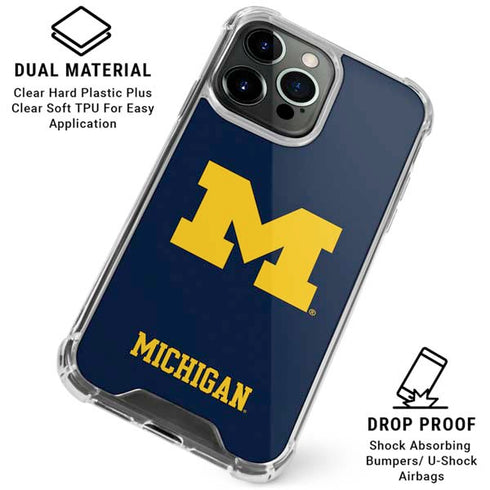 University of Michigan M Logo iPhone 16 Pro Clear Case
