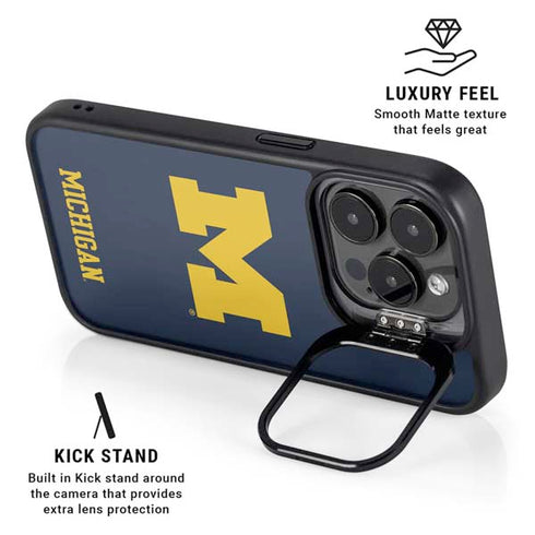 University of Michigan M Logo iPhone 16 Pro Kickstand Case