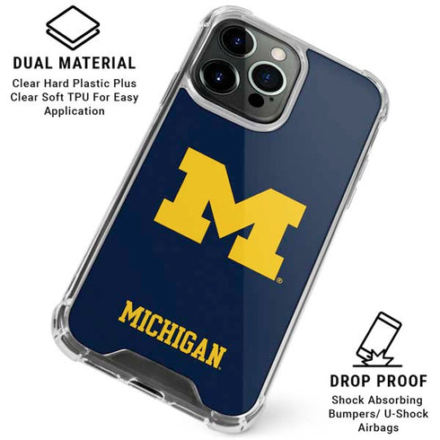 University of Michigan M Logo iPhone 16 Pro Max Clear Case