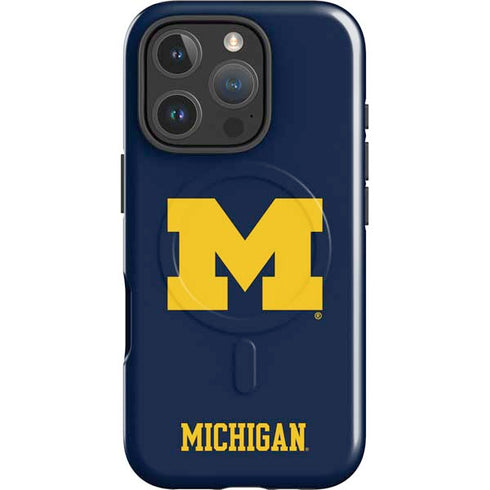 University of Michigan M Logo iPhone 16 Pro Max Magsafe Impact Case
