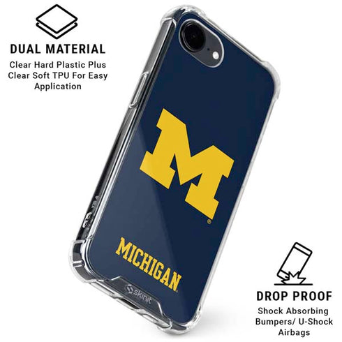 University of Michigan M Logo iPhone 16e Clear Case