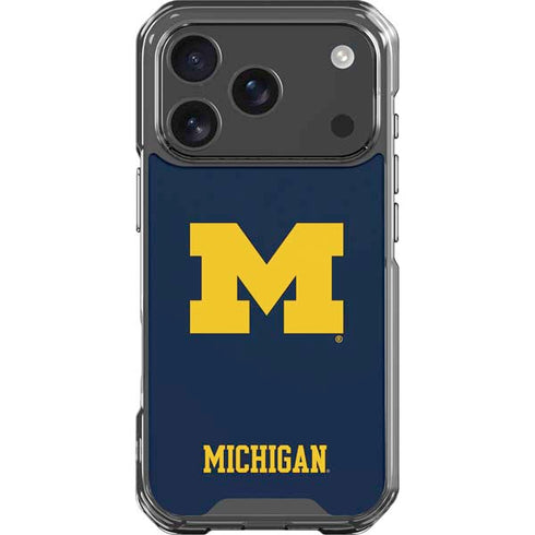 University of Michigan M Logo iPhone 17 Pro Clear Case