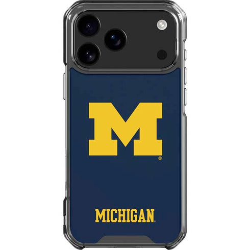University of Michigan M Logo iPhone 17 Pro Max Clear Case