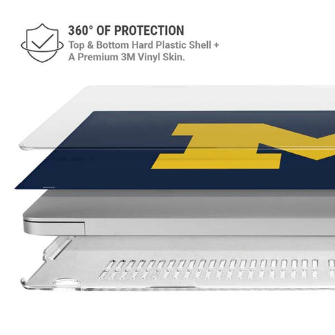 University of Michigan M Logo MacBook Pro 15in (2016-19) Case plus Skin