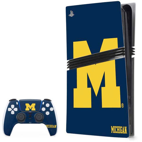 University of Michigan M Logo PS5 Pro Bundle Skin