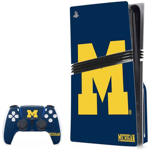University of Michigan M Logo PS5 Pro Disk Bundle Skin