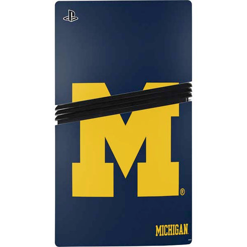 University of Michigan M Logo PS5 Pro Disk Bundle Skin