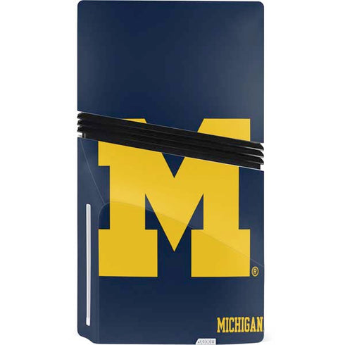 University of Michigan M Logo PS5 Pro Disk Console Skin