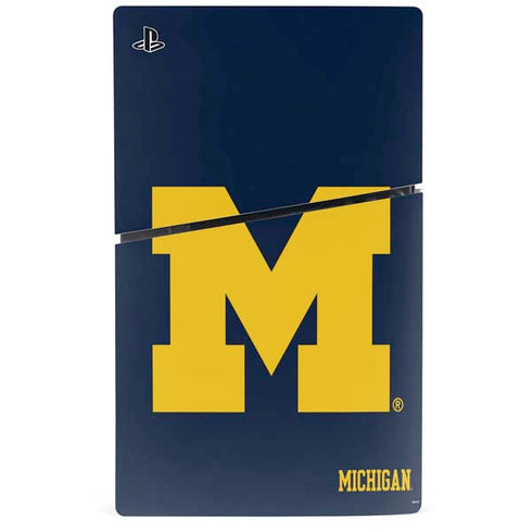 University of Michigan M Logo PS5 Slim Digital Edition Console Skin