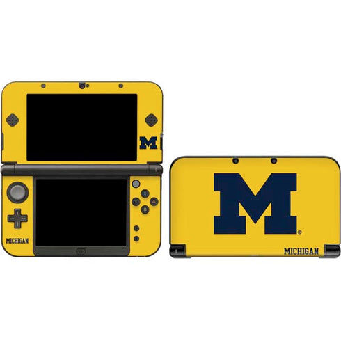 University of Michigan M Logo Yellow Nintendo Skins