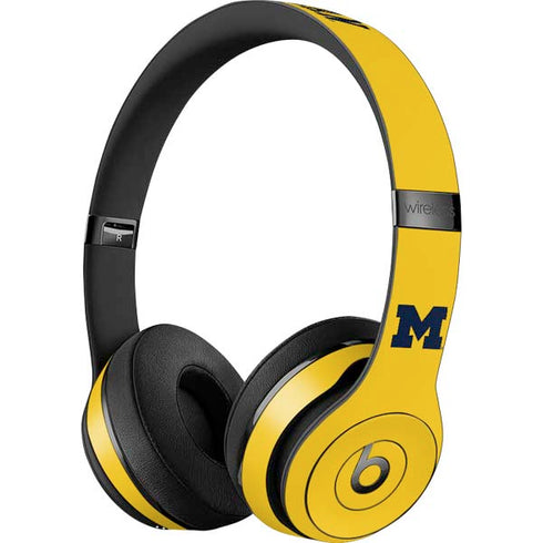 Michigan M Logo Yellow Beats Solo 3 Wireless Skin