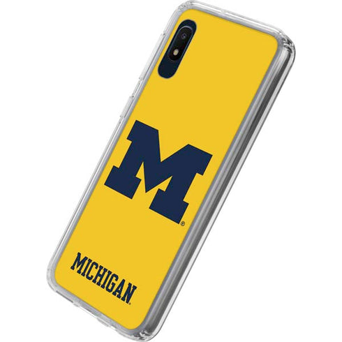 University of Michigan M Logo Yellow Galaxy A10e Clear Case