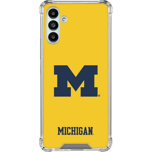 University of Michigan M Logo Yellow Galaxy A13 5G Clear Case
