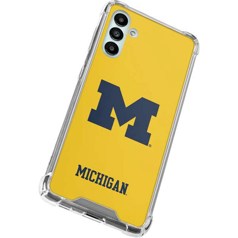University of Michigan M Logo Yellow Galaxy A13 5G Clear Case