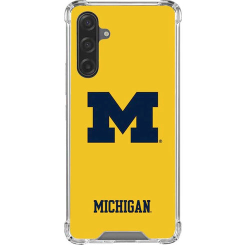 University of Michigan M Logo Yellow Galaxy A17 Clear Case