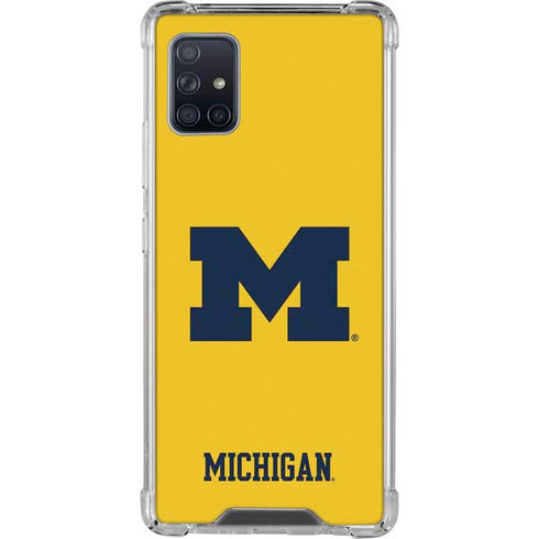 University of Michigan M Logo Yellow Galaxy A51 5G Clear Case