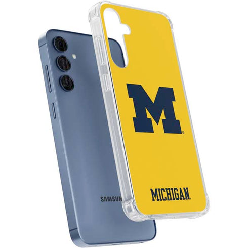 University of Michigan M Logo Yellow Galaxy A55 5G Clear Case