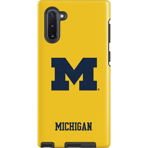 University of Michigan M Logo Yellow Galaxy Cases