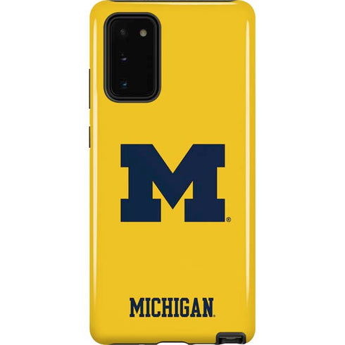 University of Michigan M Logo Yellow Galaxy Note20 5G Pro Case