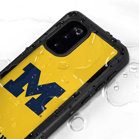 University of Michigan M Logo Yellow Galaxy S20 Waterproof Case
