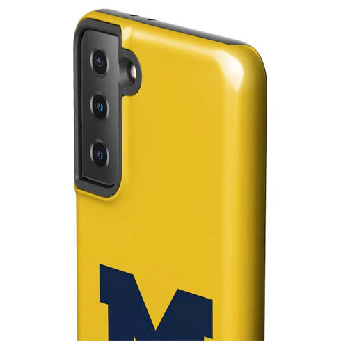 University of Michigan M Logo Yellow Galaxy S21 FE Pro Case