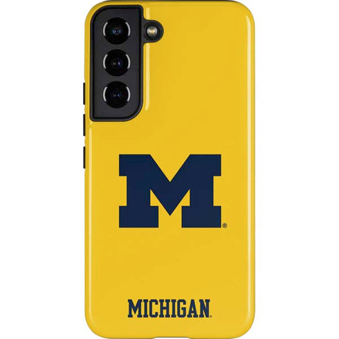 University of Michigan M Logo Yellow Galaxy S22 Pro Case