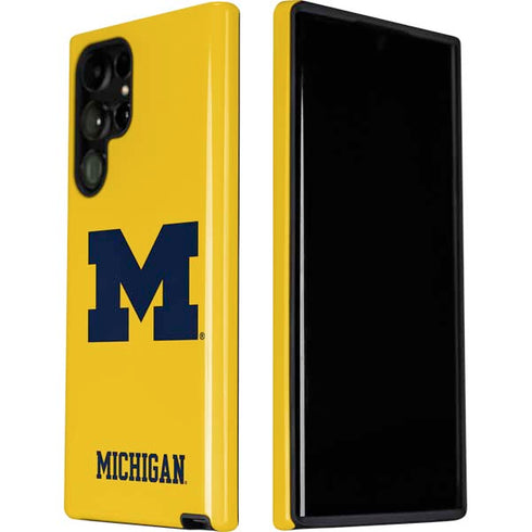 University of Michigan M Logo Yellow Galaxy S22 Ultra Pro Case