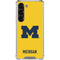 University of Michigan M Logo Yellow Galaxy S23 Clear Case